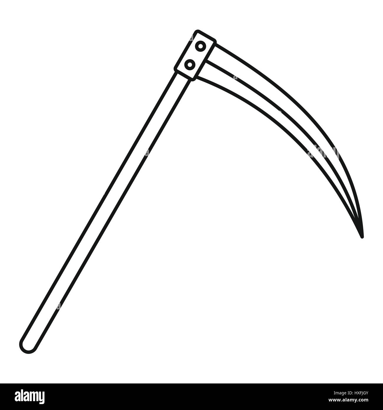 Scythe icon, outline style Stock Vector Image & Art - Alamy
