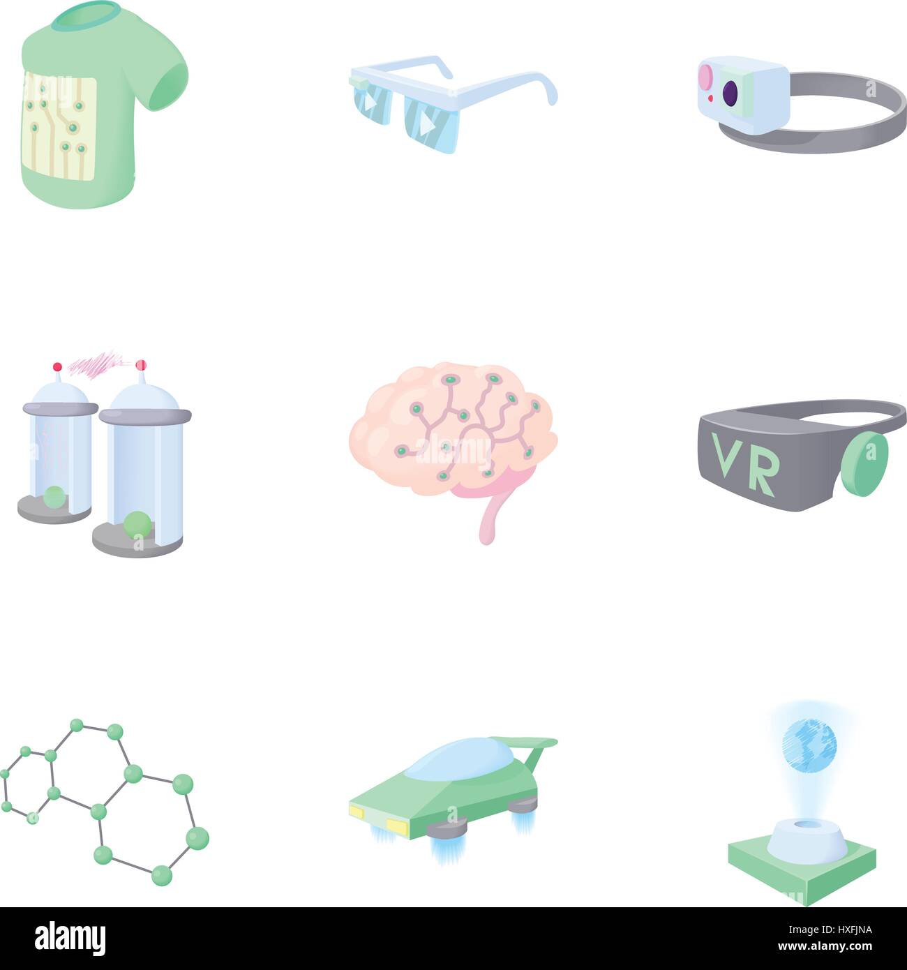 Electronic devices of future icons set Stock Vector Image & Art - Alamy