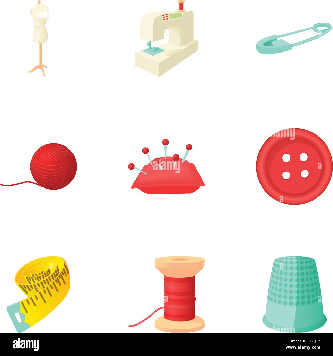 Tailoring icons set, cartoon style Stock Vector Image & Art - Alamy