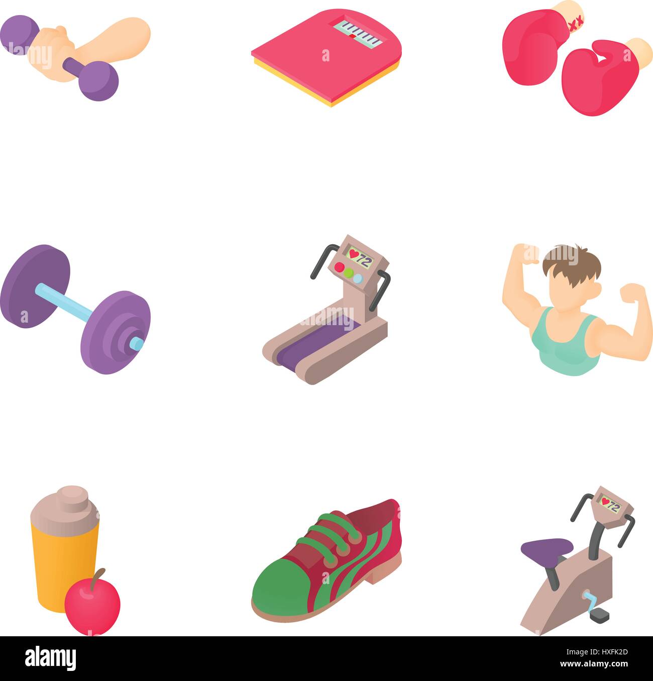 Sport icons set, cartoon style Stock Vector Image & Art - Alamy