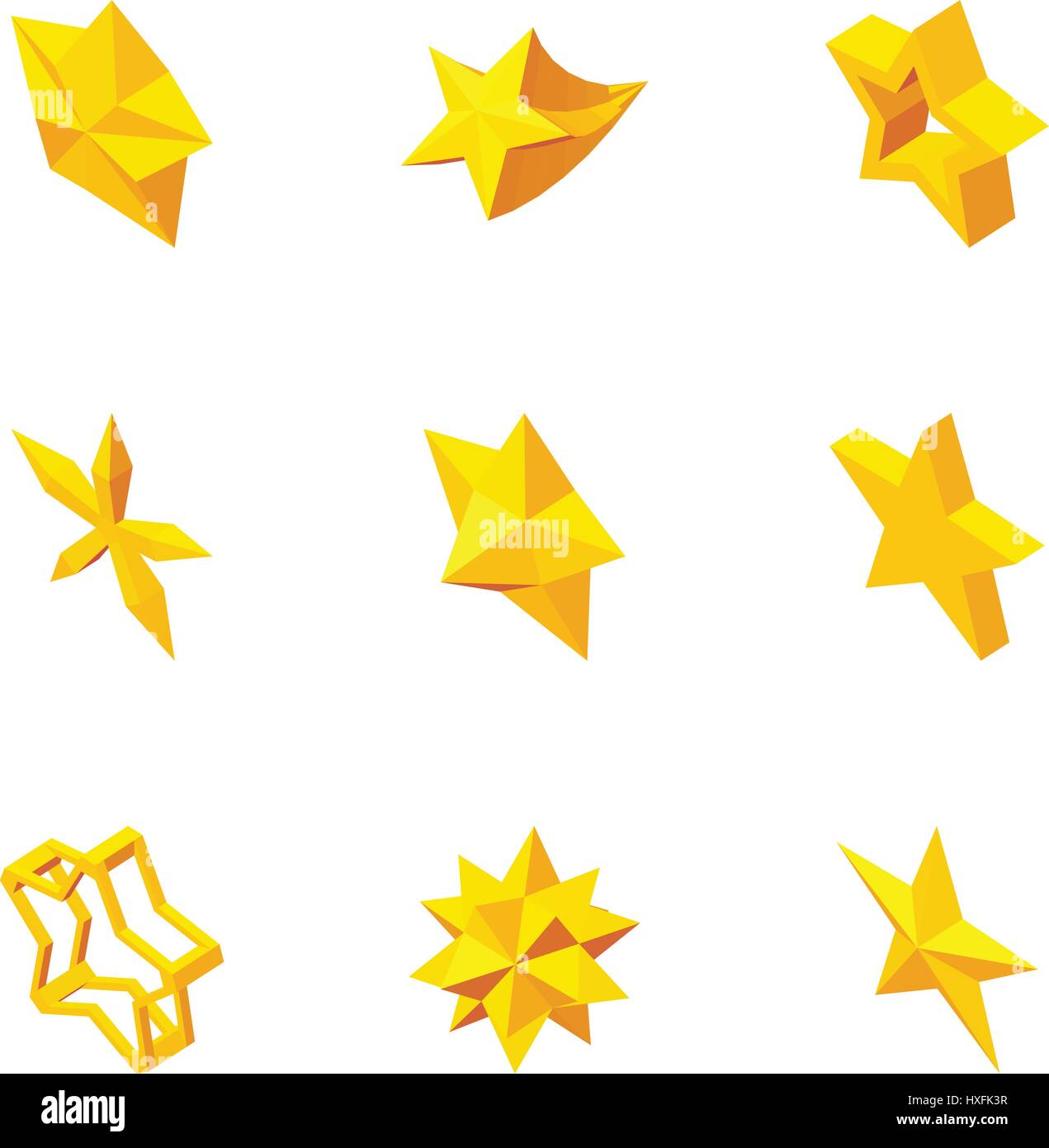 Kind of stars icons set, cartoon style Stock Vector Image & Art - Alamy