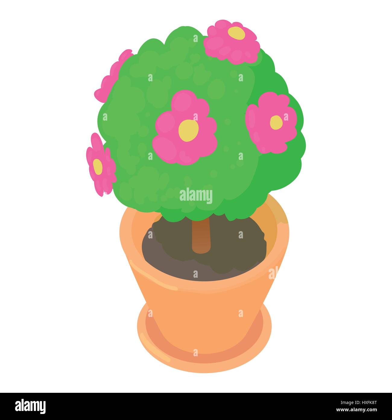 Flower pot icon, cartoon style Stock Vector Image & Art - Alamy