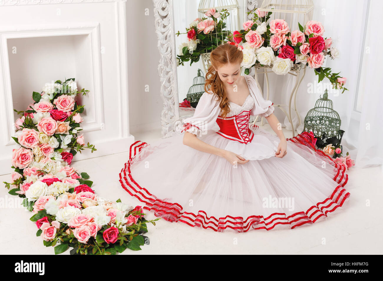 Dressing a ballet dancer girl hi-res stock photography and images - Alamy