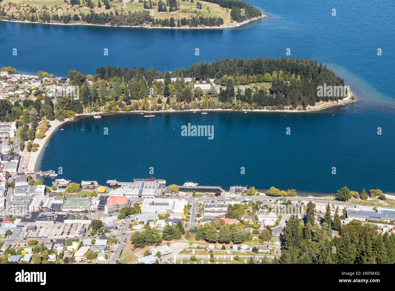 Aerial view queenstown new zealand hi-res stock photography and images ...