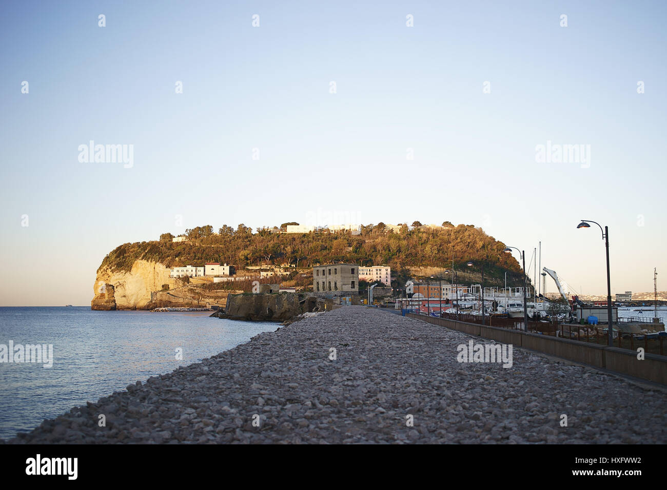 Nisida island in naples, Italy, where are situated juvenile prison Stock Photo