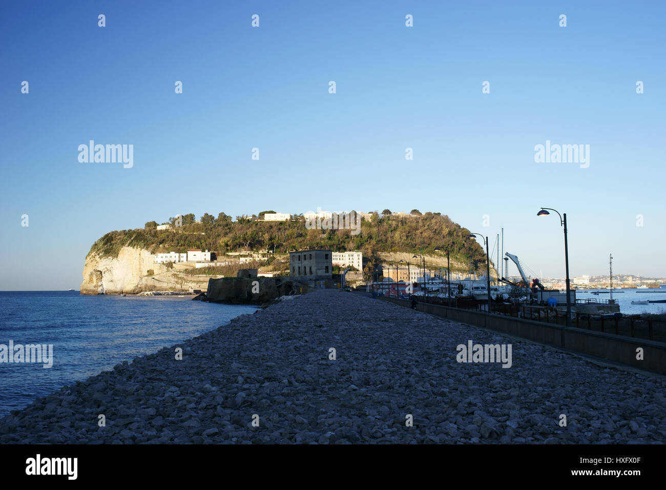 Nisida island in naples, Italy, where are situated juvenile prison Stock Photo