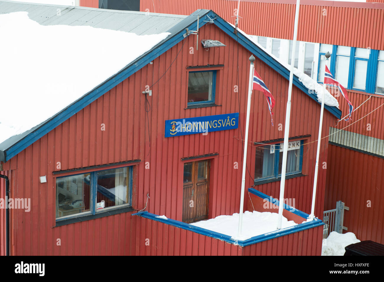 Fish Drying Racks in Norway Stock Photo Alamy