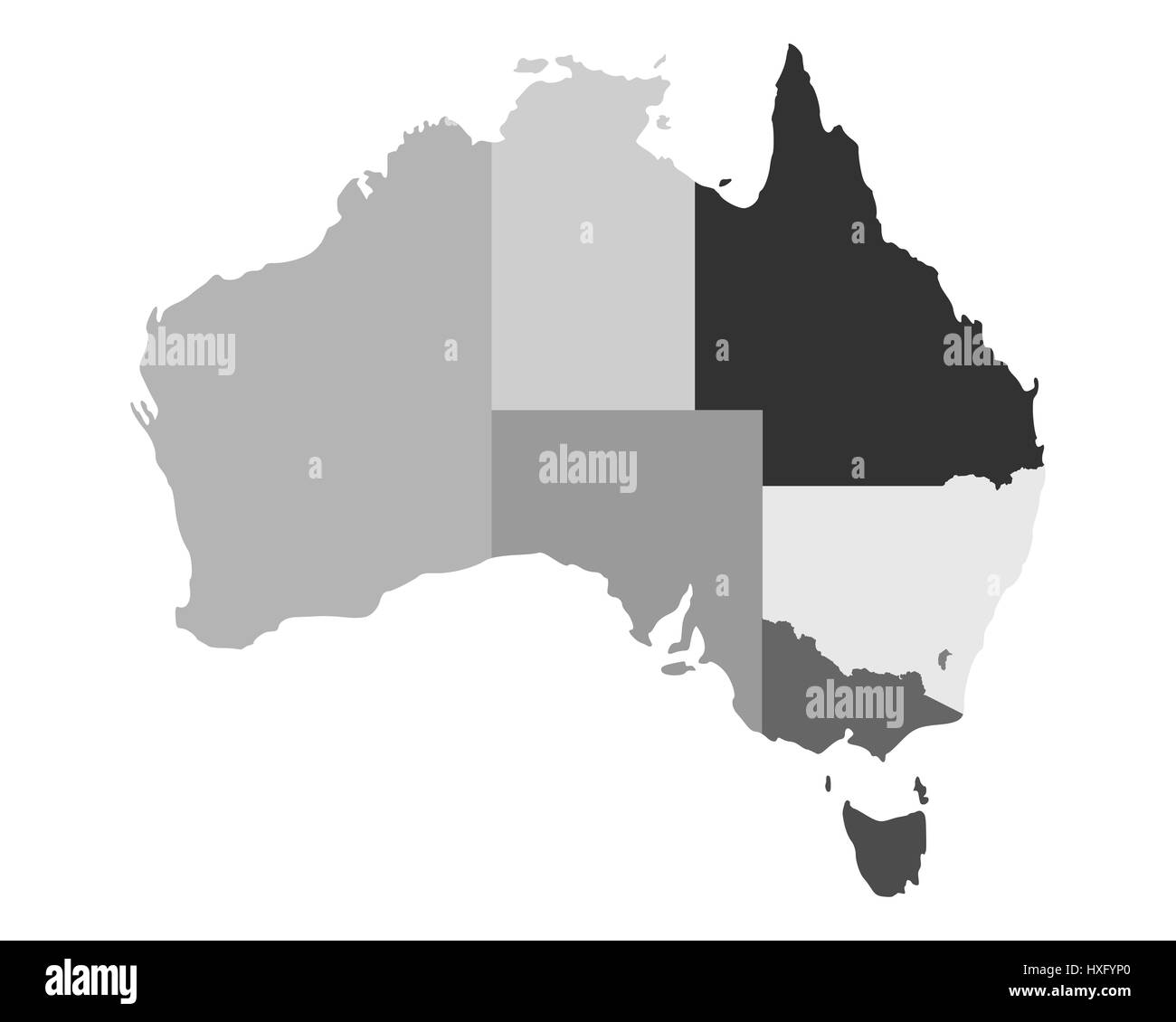 Australia map victoria state Black and White Stock Photos & Images - Alamy