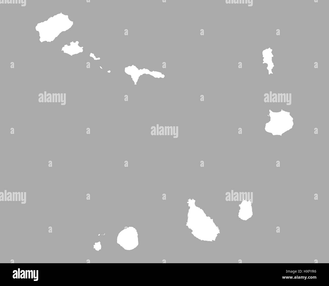 Map of Cape Verde Stock Photo Alamy