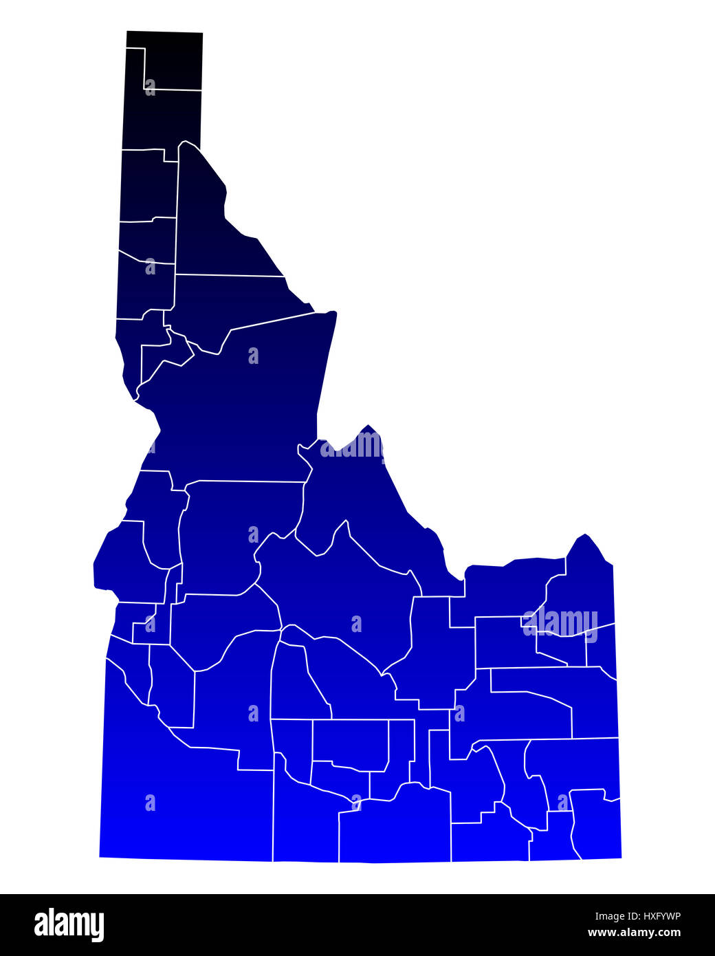 Map of Idaho Stock Photo Alamy