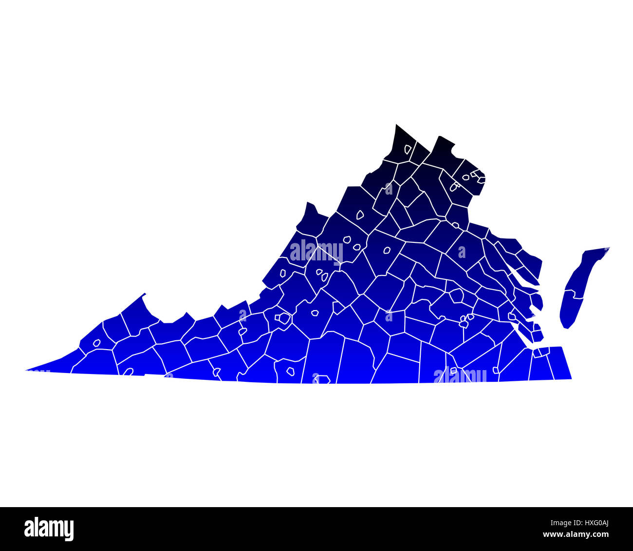 Map of Virginia Stock Photo Alamy