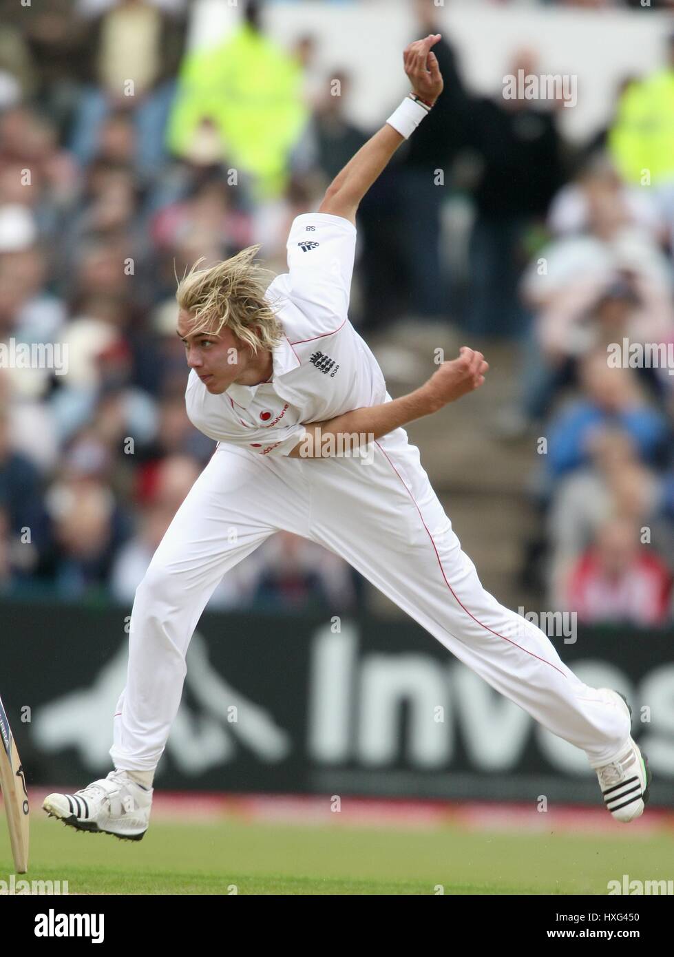 STUART BROAD ENGLAND & NOTTINGHAMSHIRE CCC OLD TRAFFORD MANCHESTER ENGALND 23 May 2008 Stock Photo