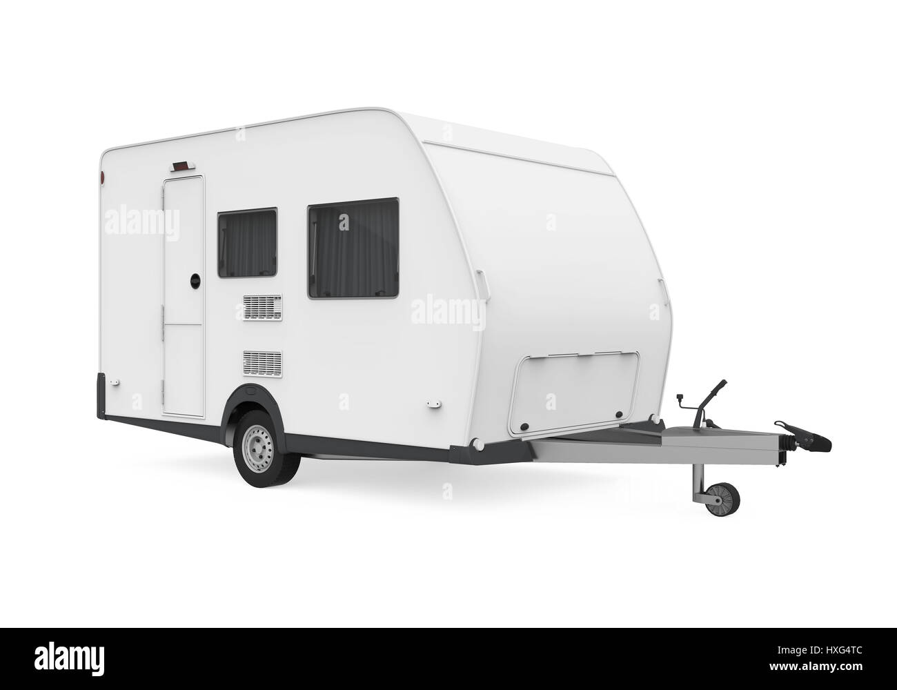 Travel Trailer Isolated Stock Photo Alamy