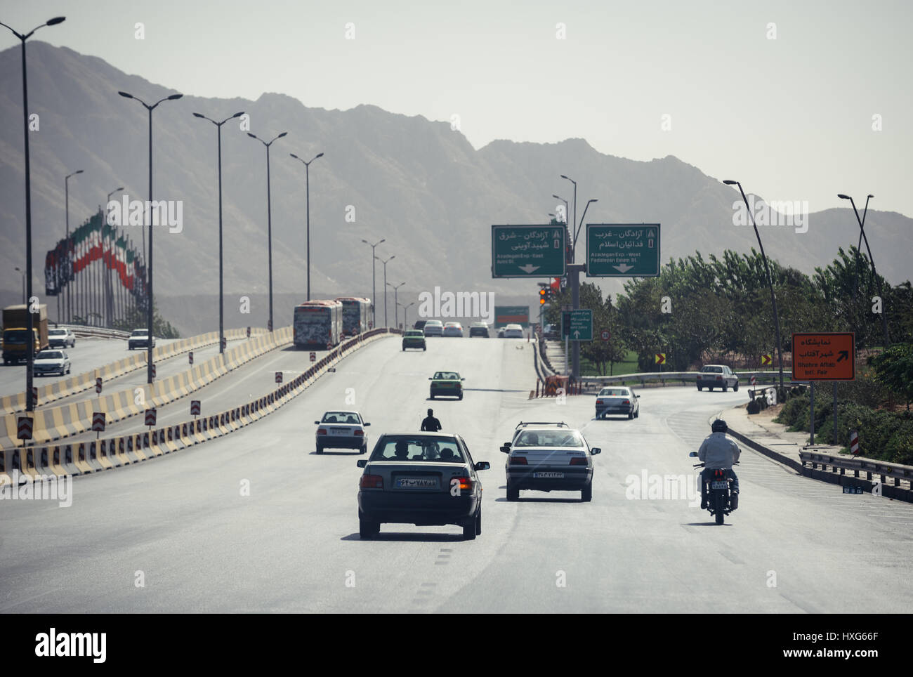 One of the highways in Tehran city, capital of Iran and Tehran Province