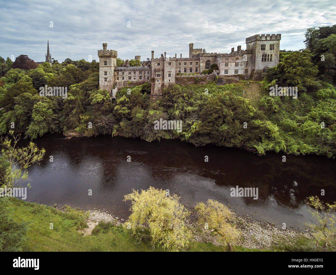 Aerial view of Lismore Castle,Co.Waterford,Ireland Stock Photo Alamy