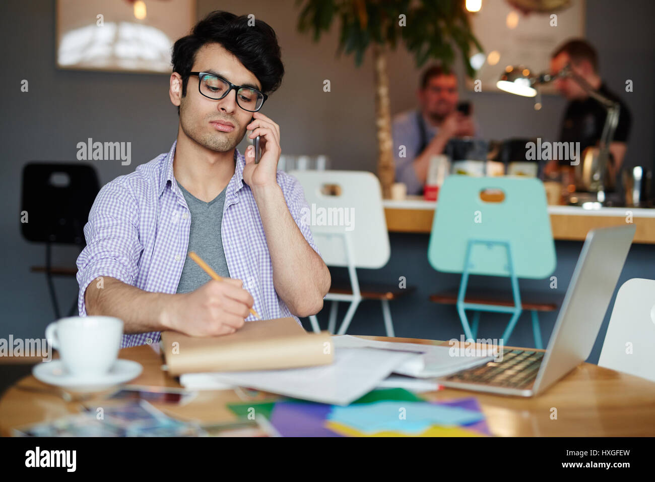 Pensive young man work hi-res stock photography and images - Alamy