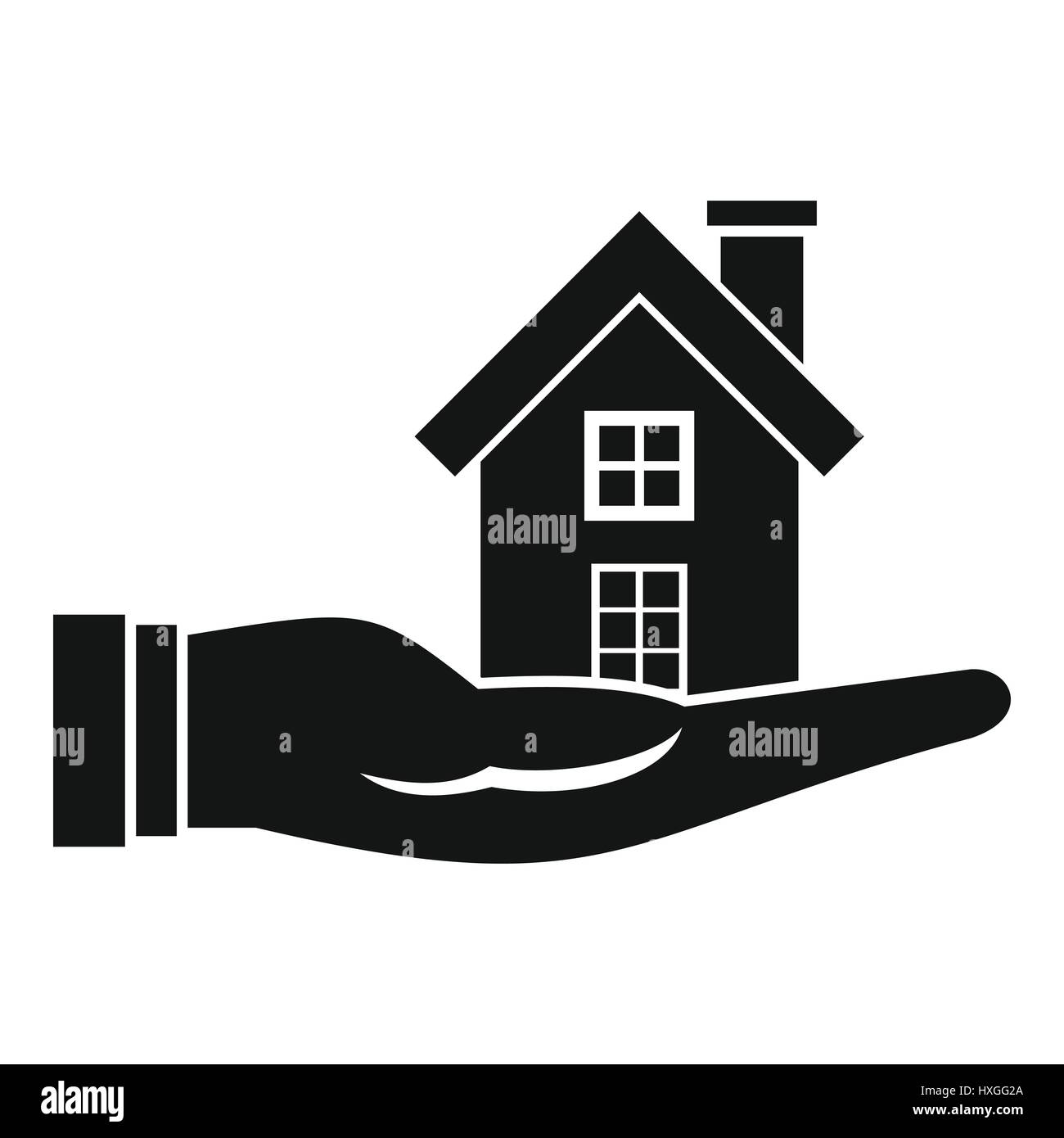 House in hand icon, simple style Stock Vector Image & Art - Alamy