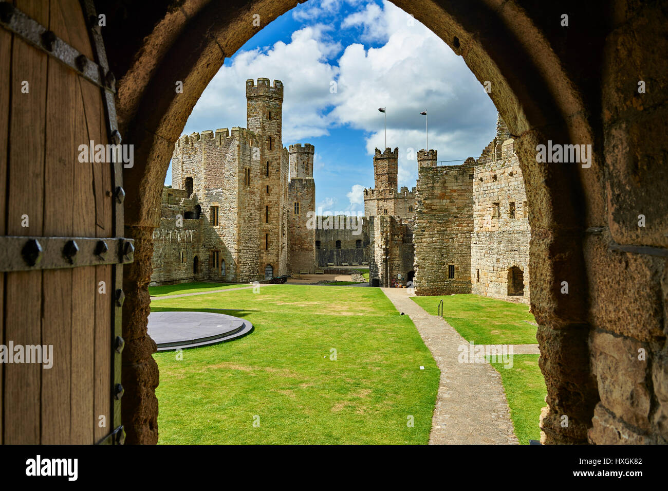 Caernarfon or Carnarvon Castle built in 1283 by King Edward I of