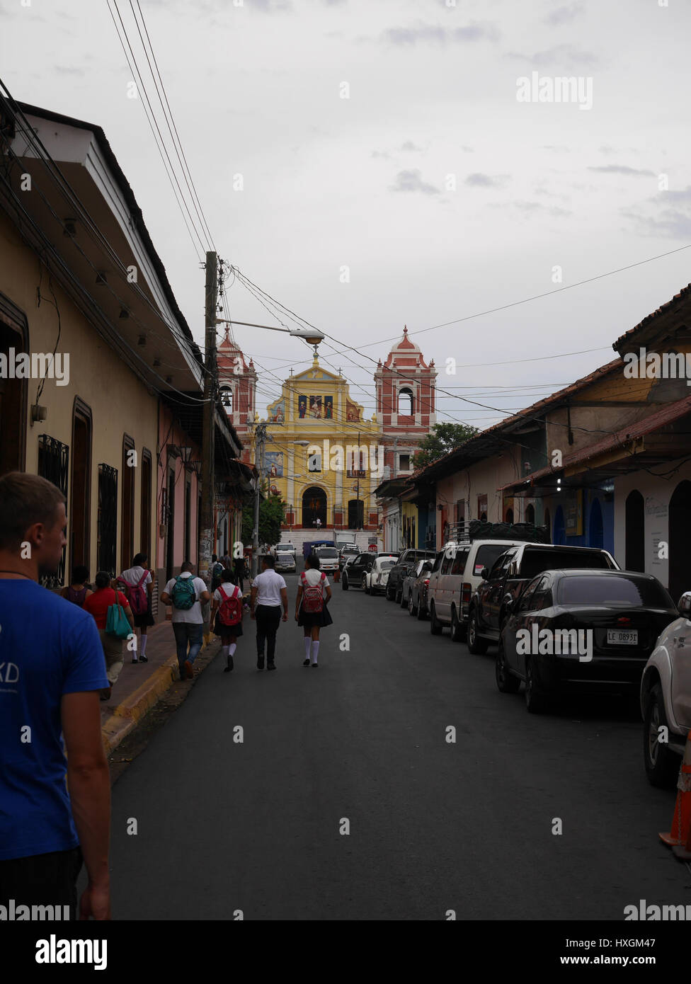 El Calvario Church In Leon, Nicaragua. Colorful culture Stock Photo Alamy
