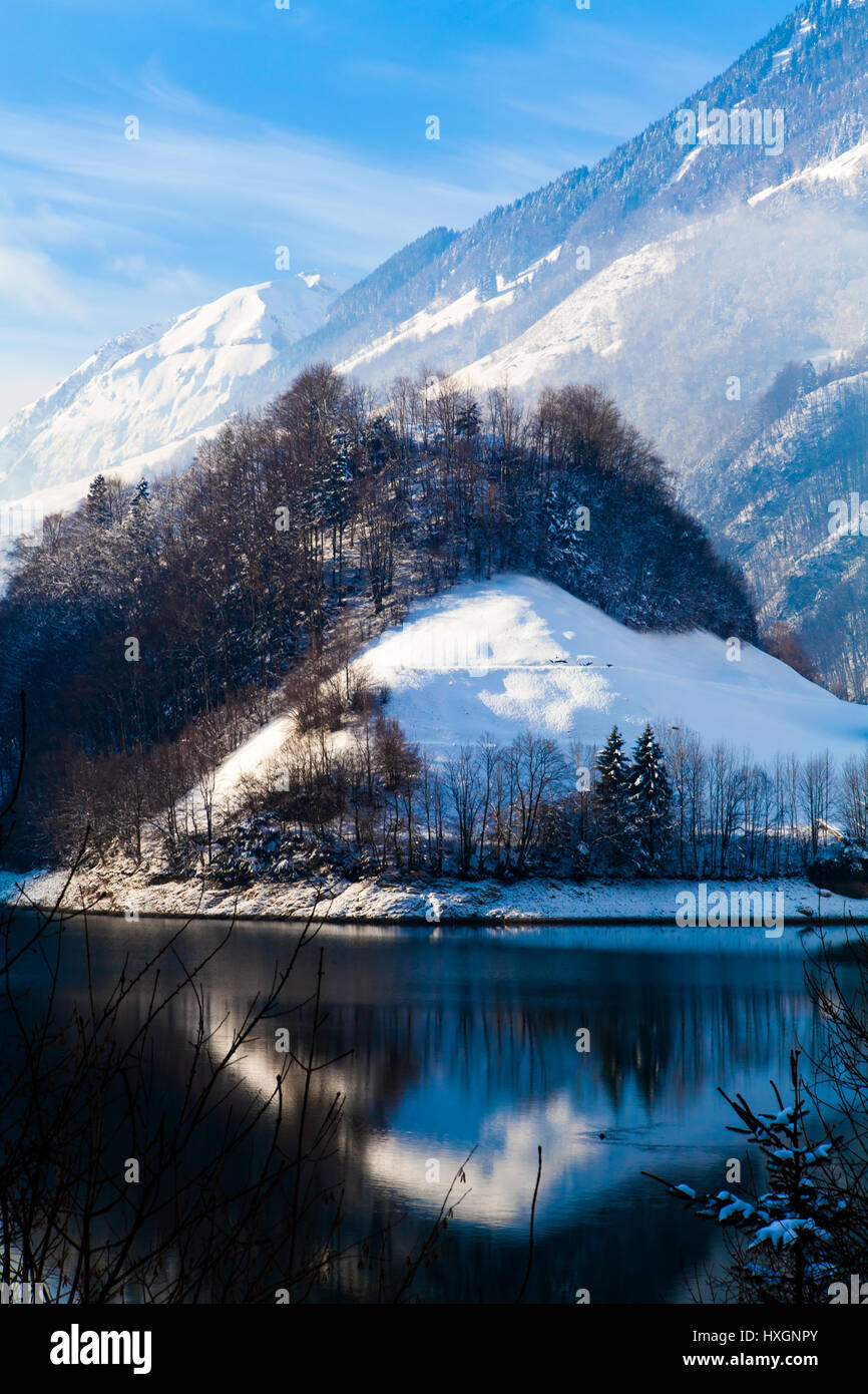 Winter in the swiss alps Stock Photo - Alamy
