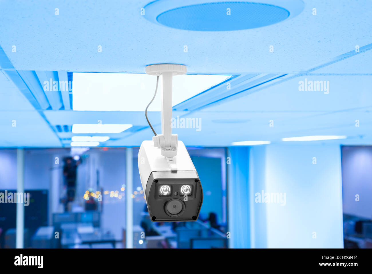 Modern security camera in business office workplace Stock Photo Alamy