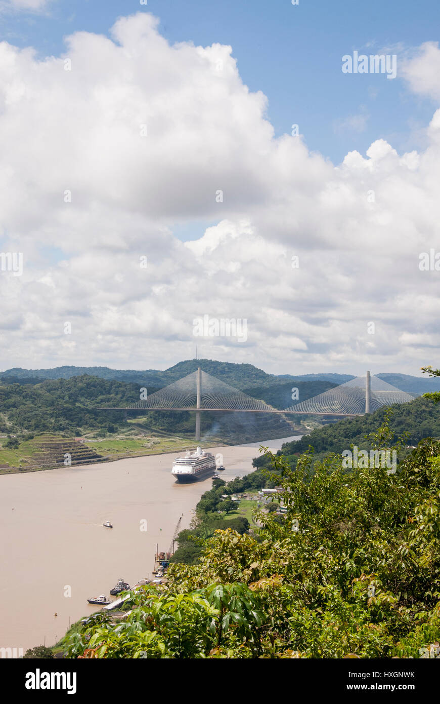 MS Zaandam Holland America Cruise Line Ship in Panama Canal 23.10.