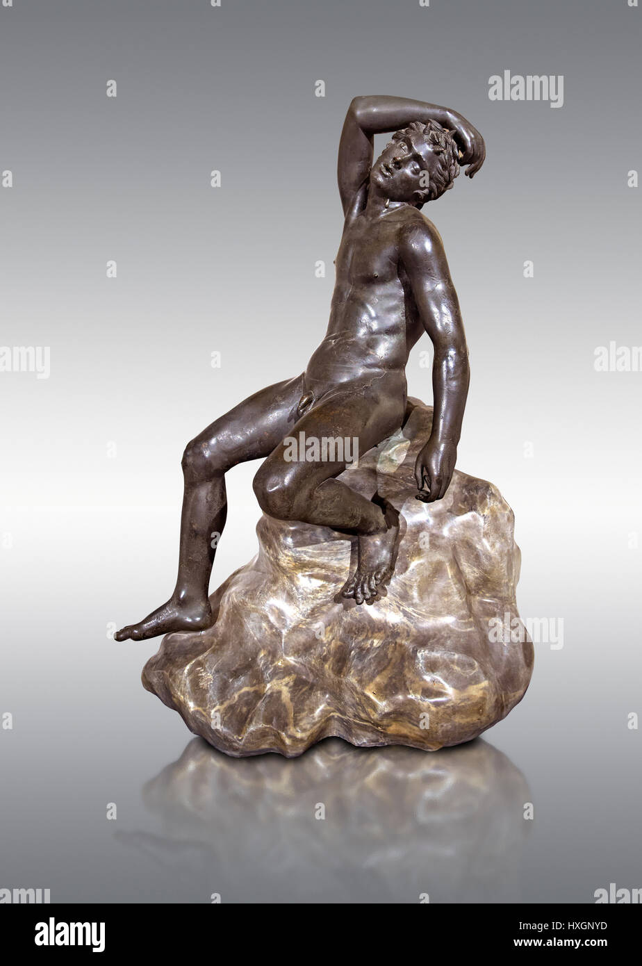 Roman bronze sculpture of Hermes from the rectangular peristyle of the