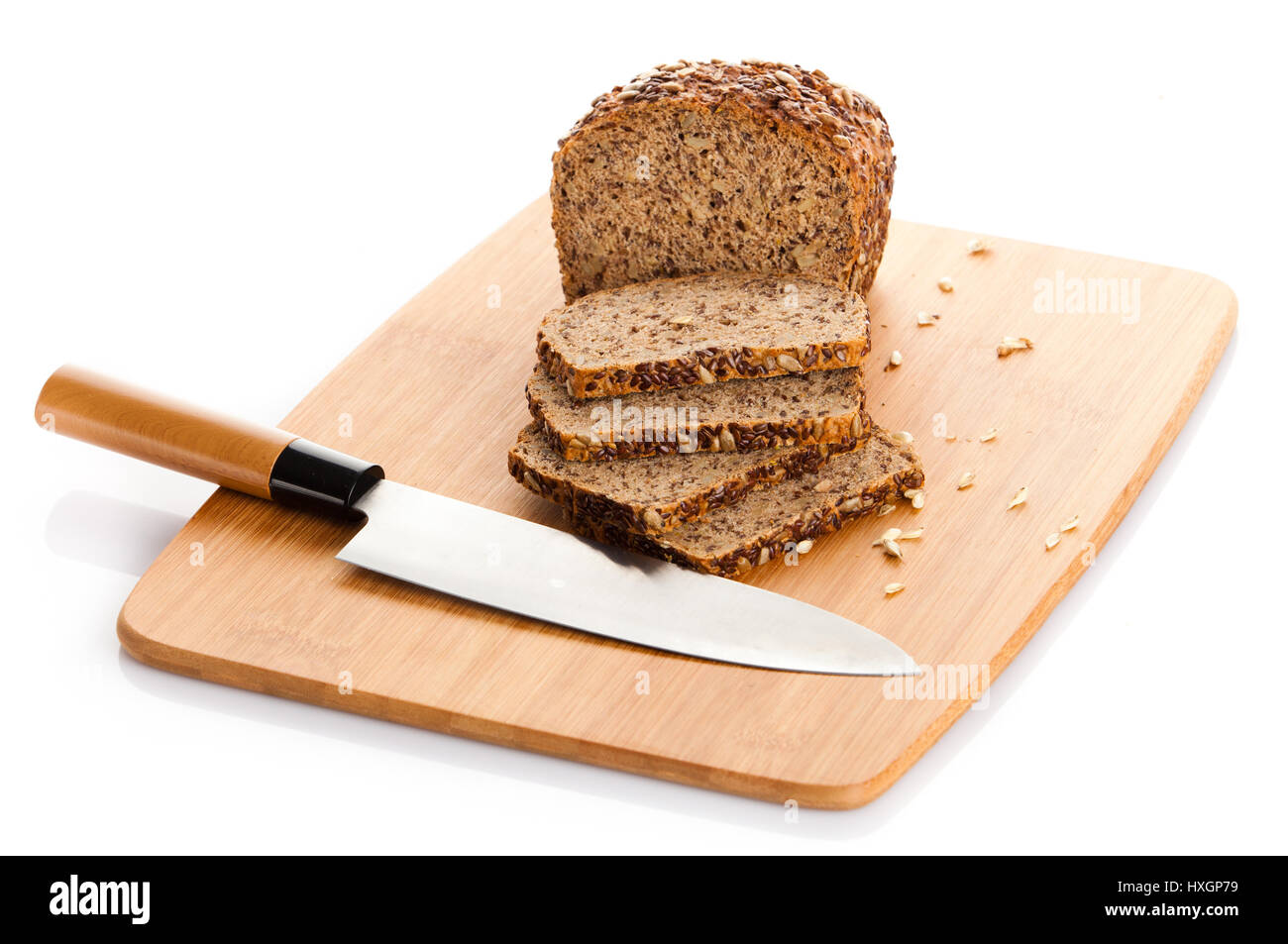 whole grain bread isolated on white background Stock Photo - Alamy
