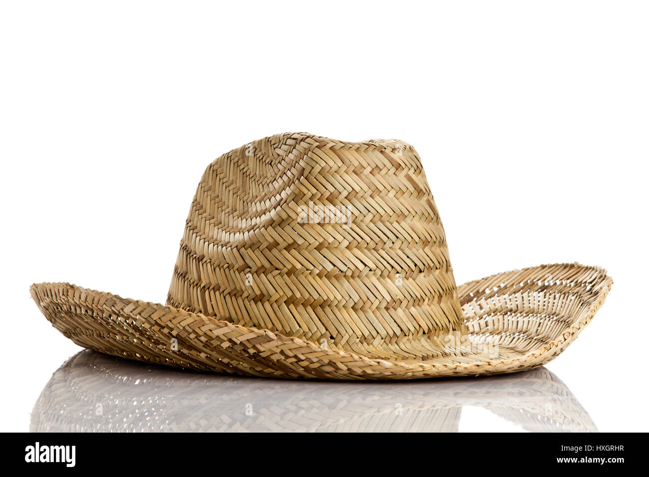 straw hat isolated on a white background Stock Photo