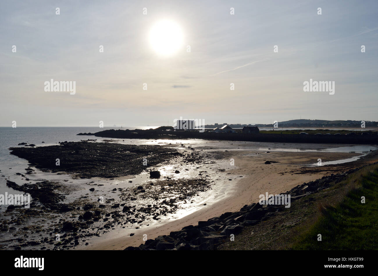 A view from Ruby Bay, Elie, Fife, Scotland, back towards the main area