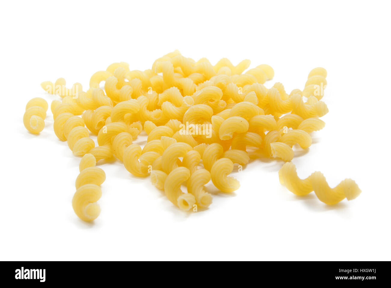 italian pasta portion isolated on white background Stock Photo Alamy