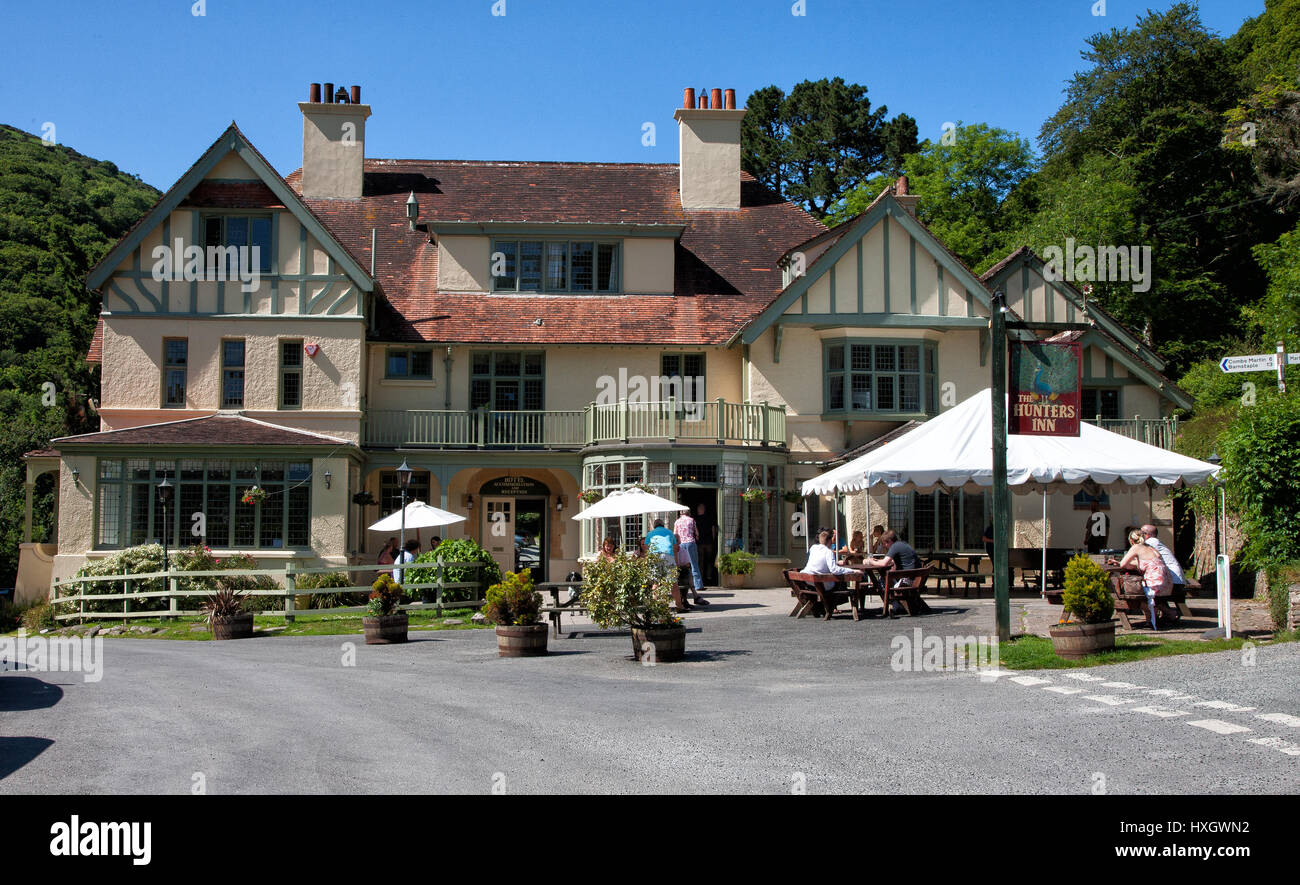 Hunter's Moon Inn in the Heddon Valley on the Exmoor coast of North Devon UK Stock Photo