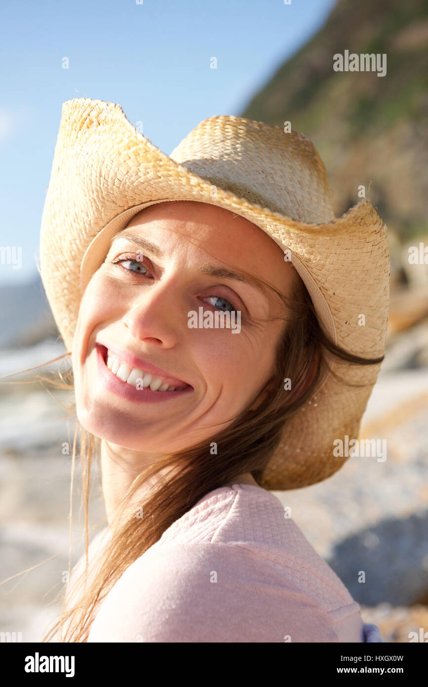 Blow woman beach hi-res stock photography and images - Alamy