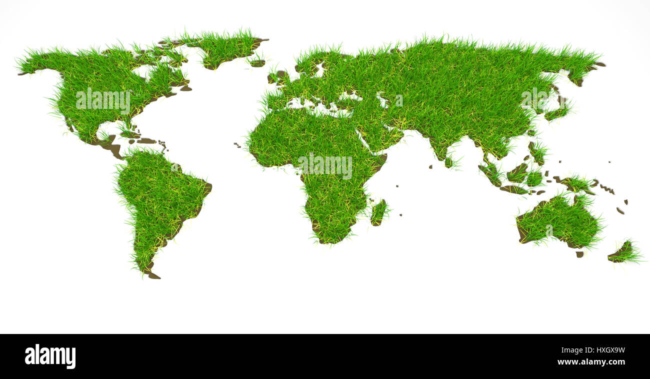 Map of world grass hi-res stock photography and images - Alamy
