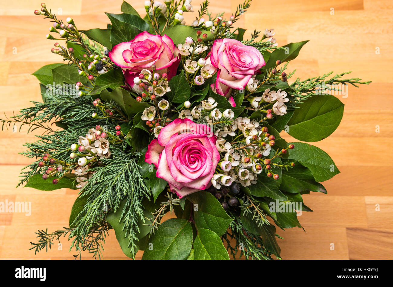 Cut flowers, bouquet of roses Stock Photo Alamy