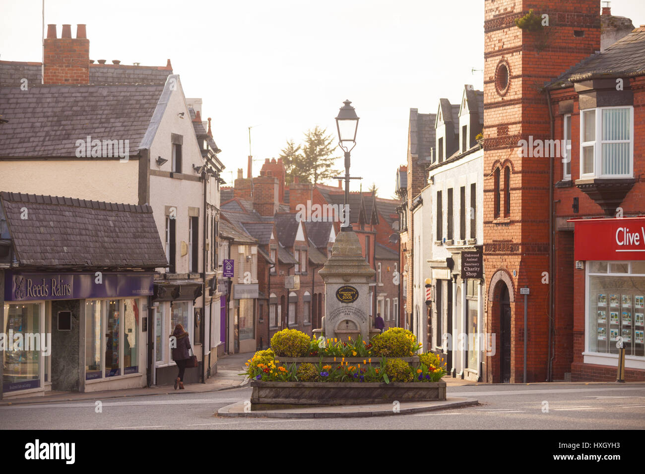 Neston Cross, Wirral, Cheshire, England Stock Photo