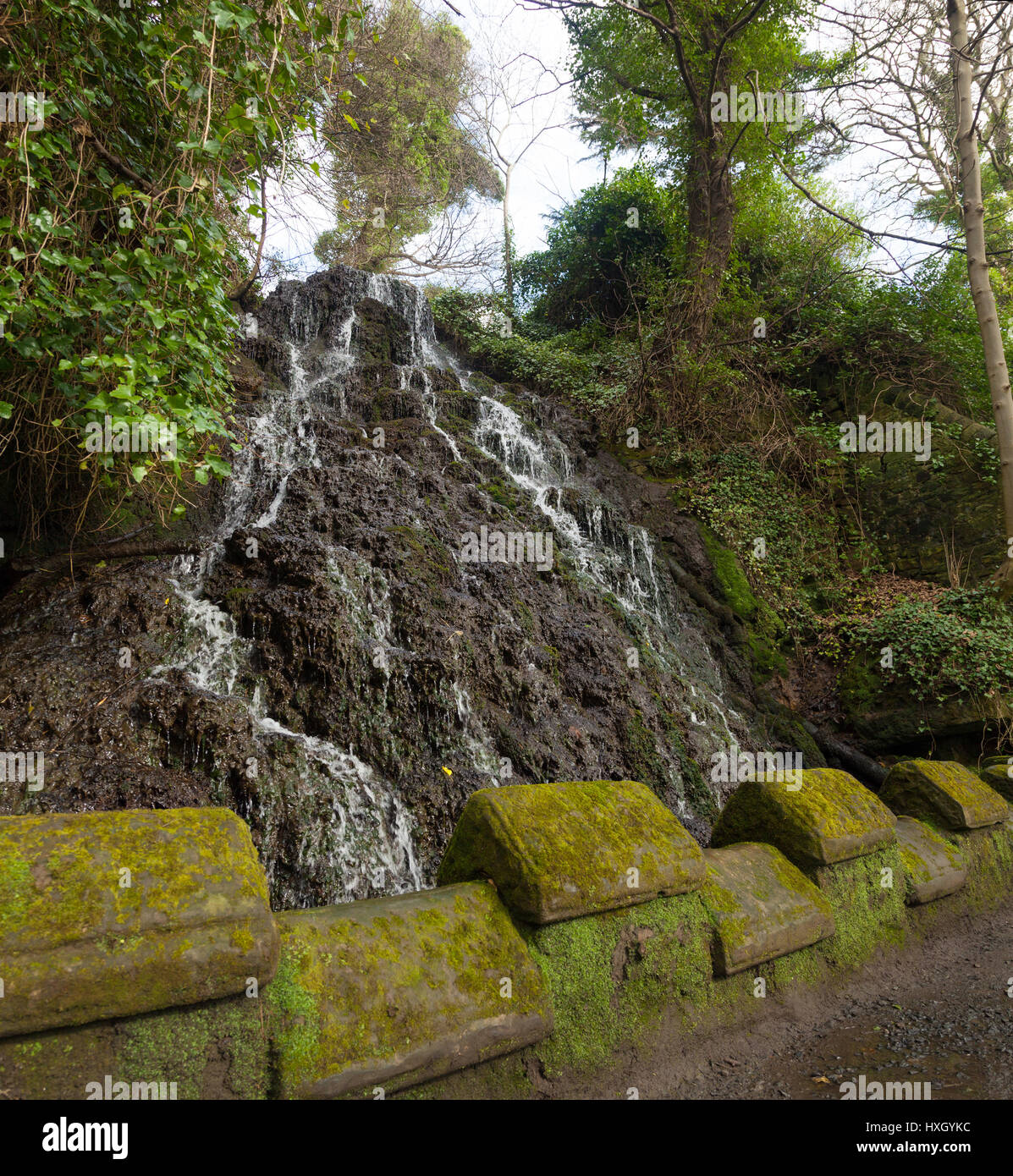 Waterfall along the Fife Coastal Path between Aberdour and Burntisland