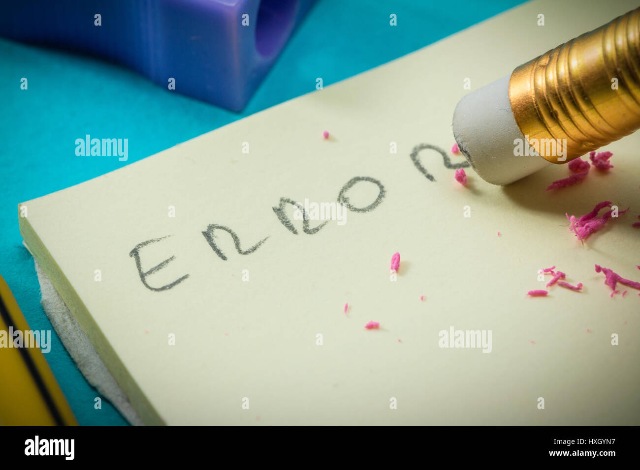 error on paper Stock Photo Alamy
