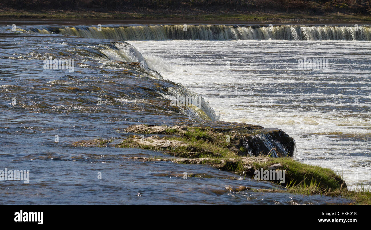 Springtime Westfall Waterfall in a spring time Stock Photo - Alamy