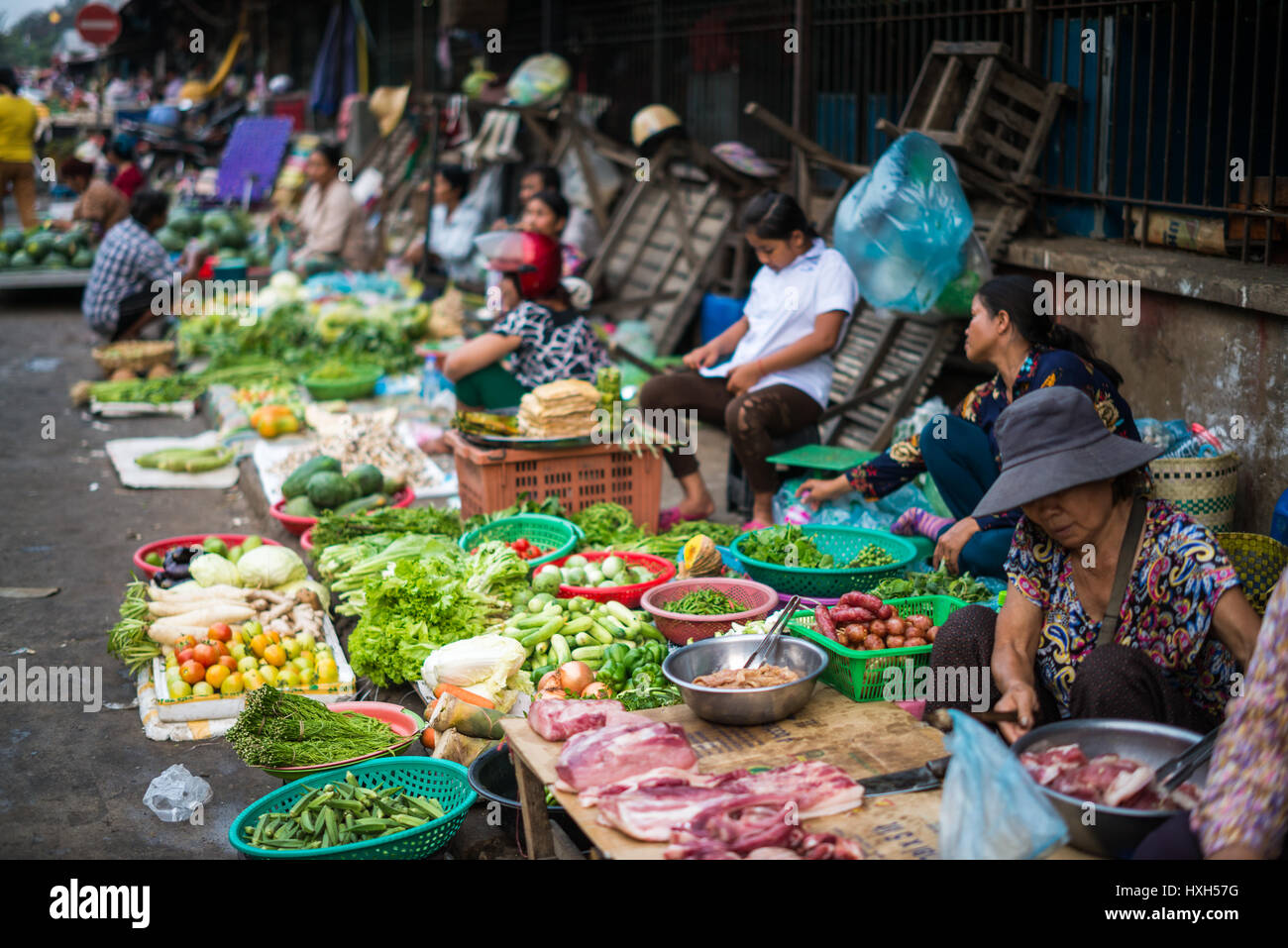 Psar Nat, The central market, Town of Battambang, Battambang Province ...