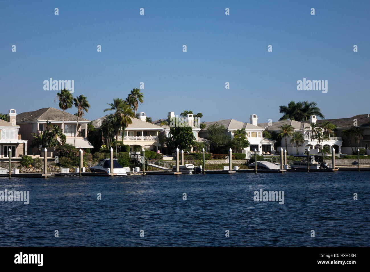 Tampa Bay luxury riverside houses, Florida, USA Stock Photo Alamy