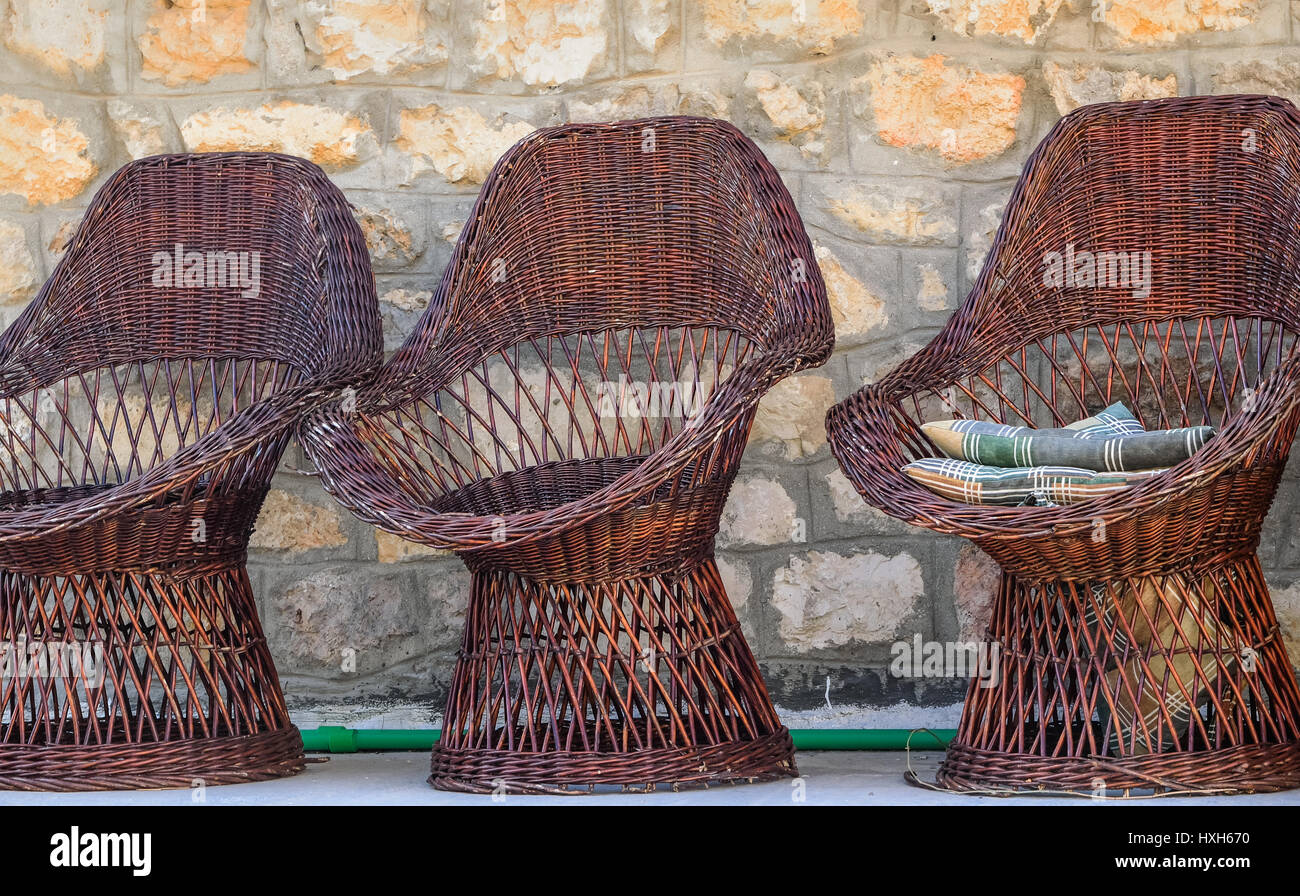 Tree reed chair Stock Photo - Alamy