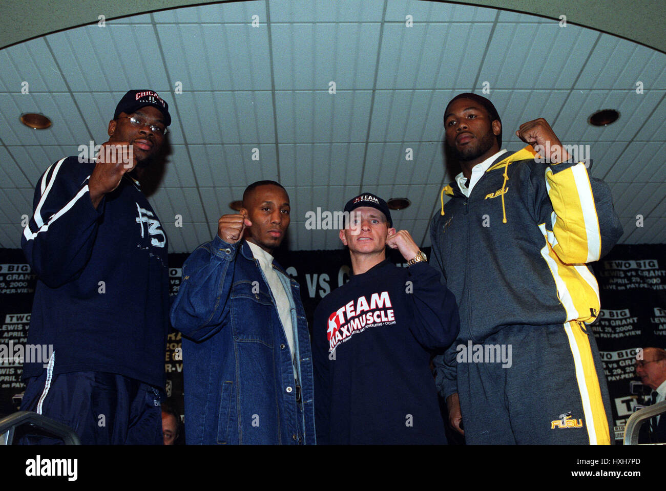 GRANT JONES INGLE LEWIS WORLD TITLE BOXING PHOTOCALL 25 April 2000 