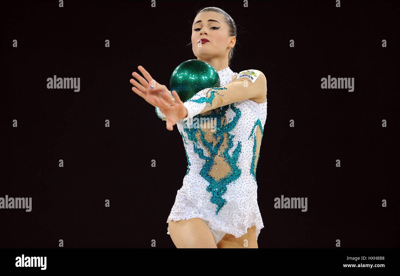 DANIELLE PRINCE RHYTHMIC GYMNASTICS RHYTHMIC GYMNASTICS SECC HYDRO GLASGOW SCOTLAND 25 July 2014 Stock Photo