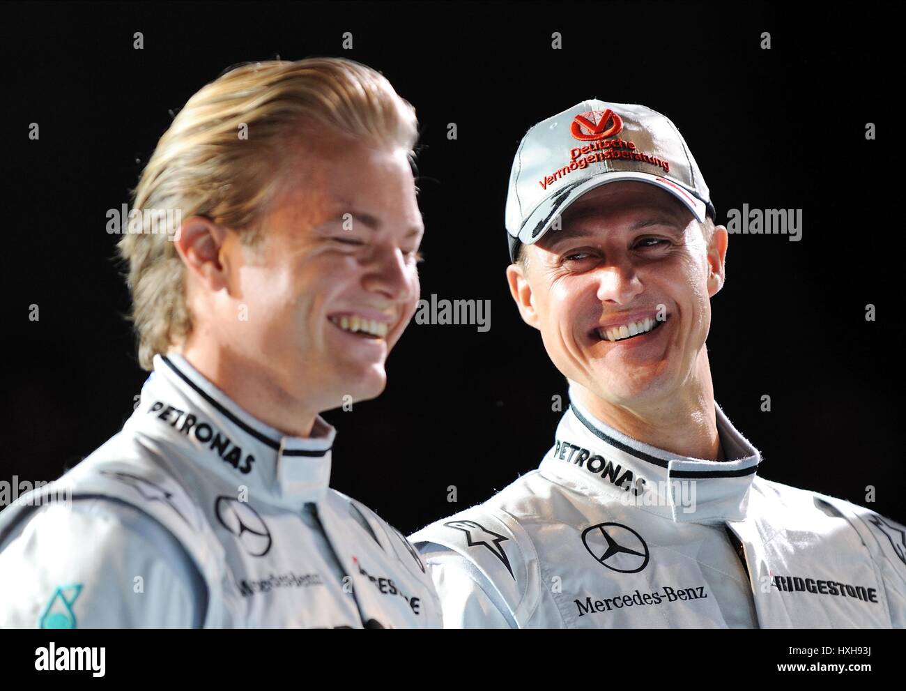 N ROSBERG \u0026 MICHAEL SCHUMACHER MERCEDES STUTTGART GERMANY 25 January Stock Photo - Alamy