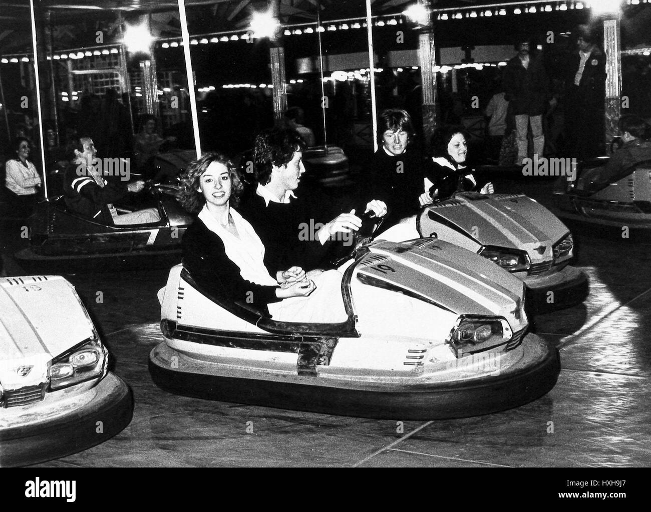 BUMPER CARS AMUSEMENT PARK ENGLAND 01 January 1970 Stock Photo Alamy
