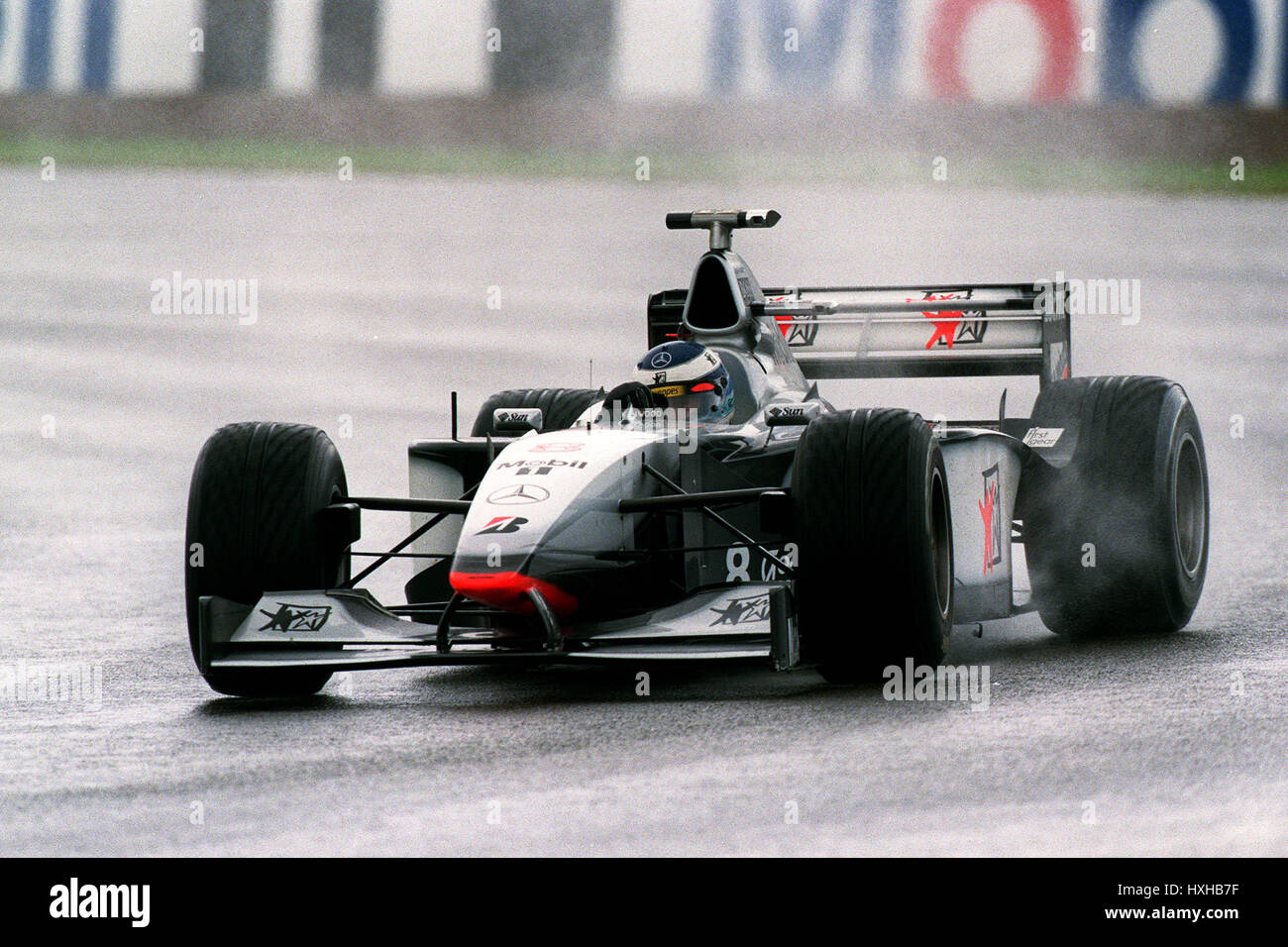 Mika Hakkinen West Mclaren Mercedes 13 July 1998 Stock Photo Alamy