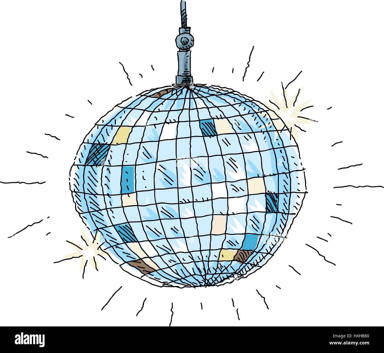 Spiegel-Disco-Ball vektor abbildung. Illustration von glanz - 34638603