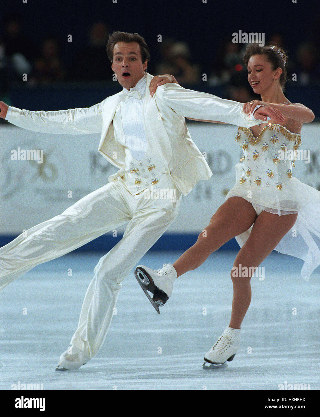 GRISCHUK & PLATOV ICE DANCE SKATERS 28 March 1995 Stock Photo