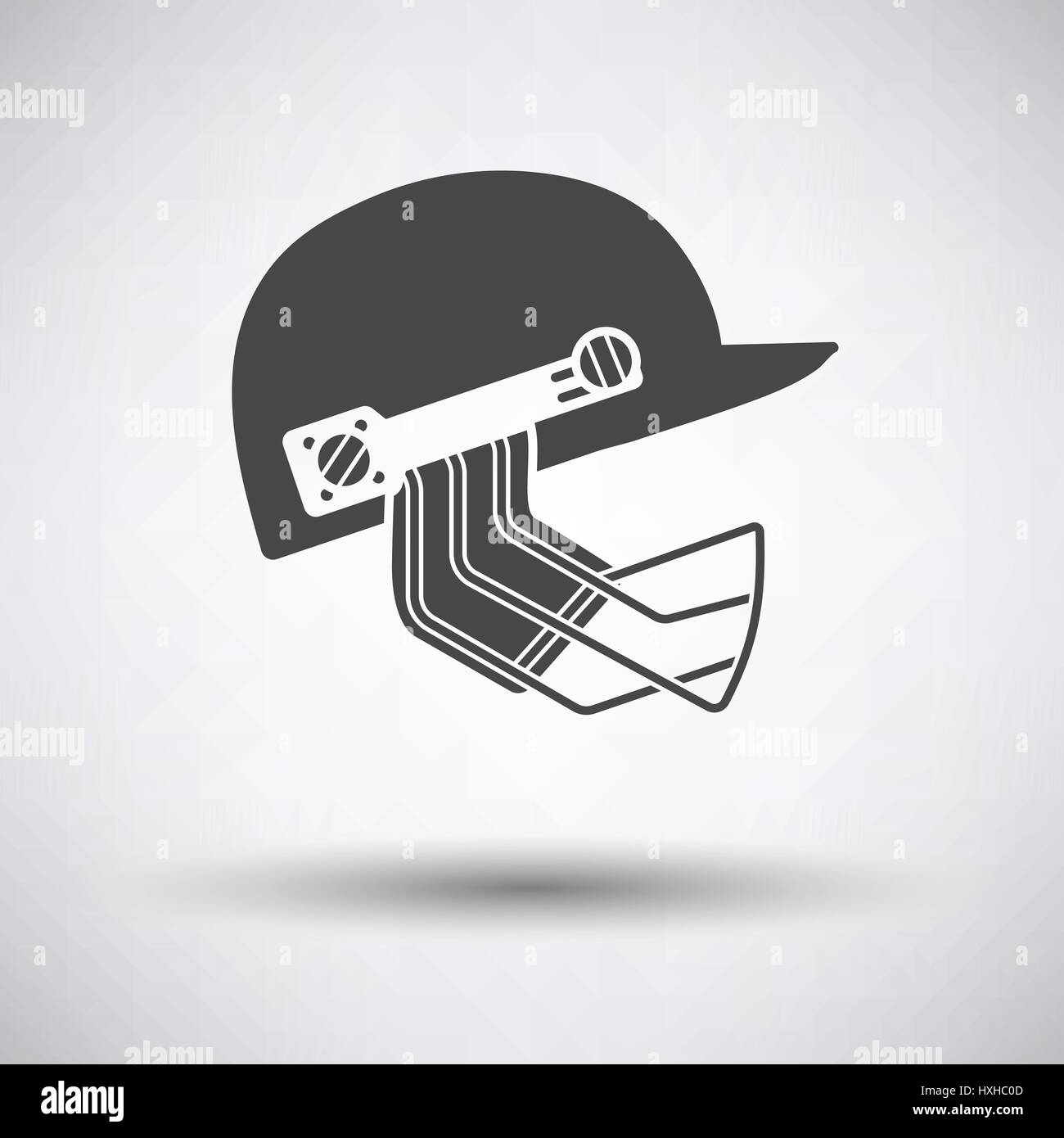 cricket helmet icon Cricket helmet icon on gray background, round shadow. Vector illustration  Stock Vector Image & Art